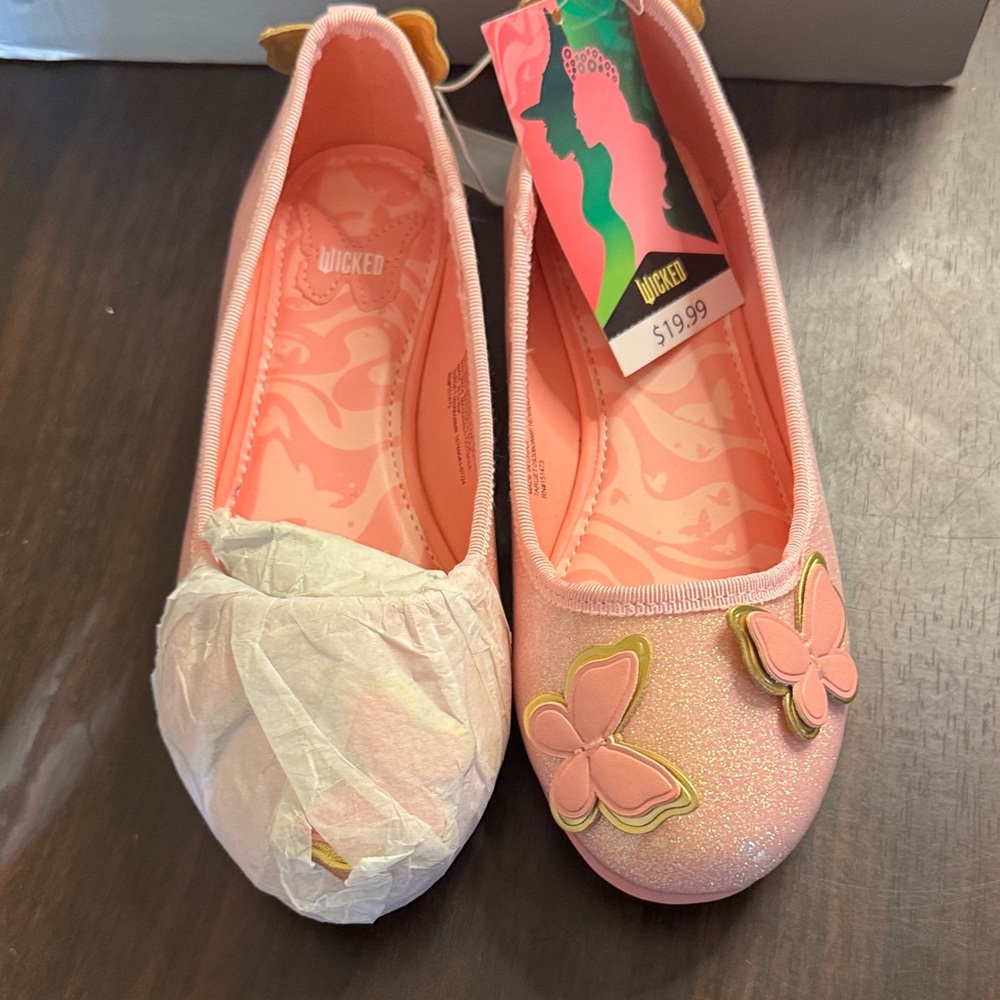 Pink Butterfly Kids Shoes